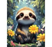 Cute Sloth Composition Notebook: Wide Ruled Journal with Margin | Adorable Animal Cover | 110 Pages | 7.5 x 9.25 for School, Writing, Notes