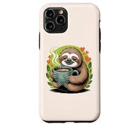 Cute Sloth Morning Coffee Tree Branch Lazy Relax Custodia per iPhone 11 Pro