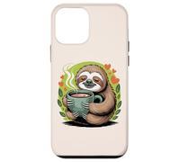 Cute Sloth Morning Coffee Tree Branch Lazy Relax Custodia per iPhone 12 mini