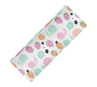 Cute Snails Strawberries Pattern stampato pieghevole yoga mat viaggio spessore 1 mm per pavimento antiscivolo, con borsa per il trasporto tapete para ejercicio 180,3 x 66 cm
