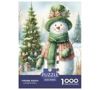 Cute Snowman 1000 Pezzi Puzzle Classici Per Adulti E Bambini A Partire Da 12 Anni Giochi Educativi Giocattoli Sfida Impossibile - Regalo Per Amore E Amico 70x50cm/1000pcs