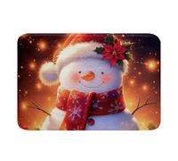 Cute Snowman Christmas Theme Zerbino Ingresso Interno Robusto Zerbino Per Porta Resistente Tappetino D'Entrata Per Ufficio Camera Casa 60X40Cm