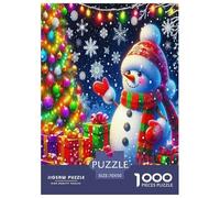 Cute Snowman Jigsaw Puzzle,1000 Pezzi Classici, Per Adulti E Bambini Da 14 Anni E Più Giochi Del Cervello Perfetto Per Appassionati Di Esperti - Regalo Per Amore E Amico 70x50cm/1000pcs