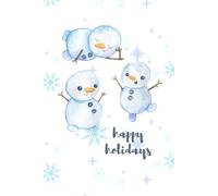 cute snowman simple blank lined notebook "christmas"; 100 pages for notes, ideas, thoughts, sketches, goals; diary, journal, writer, planner, sketch book; gift idea for friends and family