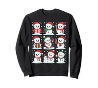 Cute Snowmen Christmas Holiday Winter Graphic Felpa