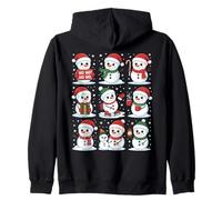 Cute Snowmen Christmas Holiday Winter Graphic Felpa con Cappuccio