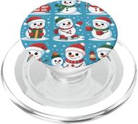 Cute Snowmen Christmas Holiday Winter Graphic PopSockets PopGrip per MagSafe