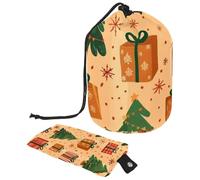 Cute Snowmen Have Fun in Winter Holidays 1 trousse cosmetica con coulisse organizer multifunzione per trucco e articoli da toeletta, Multicolore 18, 9.9x6.9in/25.2x17.6cm;6x3.5in/15.2x8.8cm