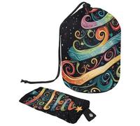 Cute Snowmen Have Fun in Winter Holidays 2_8 Cosmetic Bag con Mini Zipper Pouch Travel Toiletry Bag per le donne Coulisse Makeup Organizer Portatile Impermeabile Barrel Bag, Multicolore 09,