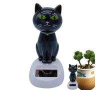 Cute Solar Powered Cat Toy - Swinging Dashboard Bobble Dancer for Car Office | Fun Animated Sunlight Figure, Moving Ornament Gift for Kids Children Men Women Desk Decoration Auto Interior Display
