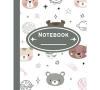 Cute Space Bear Notebook: Coquette Composition Notebook with Cute Space Teddy Bears and Pink Bows | 120 lined pages, 7.5"x9.25"