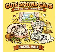 Cute sphynx cats: Bold and easy coloring book