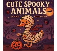 Cute Spooky Animal Activities Coloring Book: A Fun Halloween Coloring Adventure with Adorable Ghosts, Bats, and Monsters - Perfect for Kids Ages 4 to 8
