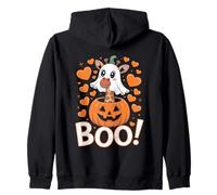 Cute Spooky Funny Halloween Giraffe Ghost Boo Felpa con Cappuccio
