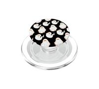 Cute Spooky Ghost Pastel Goth Retro Groovy Halloween Black PopSockets PopGrip per MagSafe