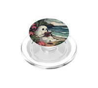 Cute Spooky Ghost Reading Book Summer Tropical Beach Reader PopSockets PopGrip per MagSafe