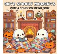 Cute Spooky Moments: Coloring Book for Adults and Teens Featuring Lovely Creepy Creatures in Cozy Hygge Moments for Relaxation