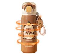 Cute Sports Bottle - Capybara Water Bottle, Portable Stainless Steel Cup with Straw, Insulated Capybara Straw Lid Rust Proof Stainless Steel Mug,Adorable Travel Mug,for Offices Travel Indoor Outdoor