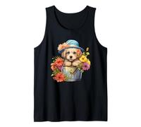 Cute Spring Flower Graphic for Women Golden Retriever Mom Canotta