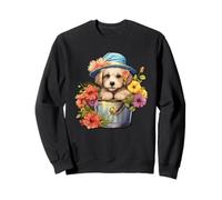 Cute Spring Flower Graphic for Women Golden Retriever Mom Felpa