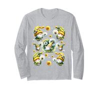 Cute Spring Gnome Stuff For Women And Girls Dandelion Flower Maglia a Manica