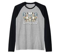 Cute Spring Gnomes for Women Men And Kids Happy Easter Maglia con Maniche Raglan