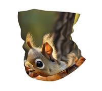 Cute Squirrel Eating Nuts Uomo Donna Passamontagna Tubolare Morbido Copricollo Elastico Fascia Collo per Pesca Ciclismo Escursionismo Bici