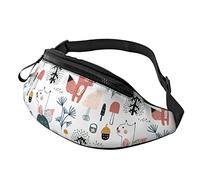 Cute Squirrels In The Wood Borsa a tracolla Runner Piccolo Corsa Sportivo Sottile Alla moda Per Jogging Escursionismo Donna