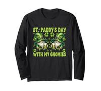 Cute St Paddys Day GNOME Graphic for Hanging with My Gnomies Maglia a Manica