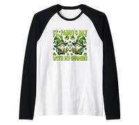 Cute St Paddys Day GNOME Graphic for Hanging with My Gnomies Maglia con Maniche Raglan
