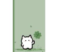 Cute St Patrick’s Day Cat Notebook 5 x 8 Lined Journal 100 Pages Kawaii Lucky Clover Aesthetic Small Writing Notebook Gift for cat lovers