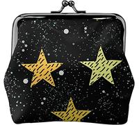 Cute Star - Portamonete da donna in pelle, piccolo portamonete con chiusura a lucchetto a forma di bacio, regalo per ragazza, Come nella foto, Taglia unica, Organizer per borse