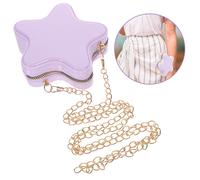 Cute Star Shape Crossbody Bag Durable PVC White Messenger Purse for Daily Use