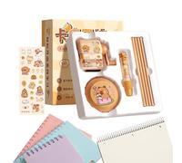 Cute Stationery, Cartoon Theme Supplies, 8,86 x 8,5 in Aesthetic Writing Tools, Fun Educational Design, Multi Item Gift Pack for Kids, Children, Teen, Boys, Girls, Classroom Rewards, School, Study