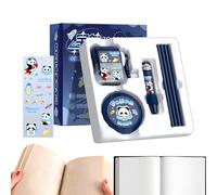 Cute Stationery Set, Aesthetic Paper Goods Sets Kids, 8.86x8.5x3.11 Inches Classroom Rewards & Includes Pencil Sharpener, Electric Vacuum Cleaner for Eraser Pencils Children, Teens, Boys, and Girls
