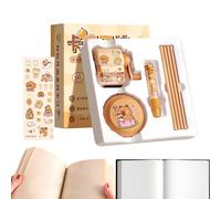 Cute Stationery Set, Cartoon Theme Aesthetic Supplies, Electric Desktop Vacuum, Pencil Sharpener and Erasers, School Stationery Kit Kids, Ideal for Classroom Rewards, Study Desk, 22.5x21.6x7.9cm