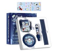 Cute Stationery Set, Cartoon Theme Supplies, Aesthetic School Tools, Multi-Item Gifting Pack, Learning Necessities for Kids, Children, Classroom Rewards, Study, Drawing, Writing, 8.86x8.5x3.11 inches