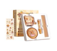 Cute Stationery Set, Cartoon Theme Supplies, Fun Pencil Sharpener and Eraser, Mini Vacuum Cleaner Gift, Aesthetic Writing Set per Classroom, Study, Bambini, Ragazze, Ragazzi, Ragazzi 8,86 x 8,5 x 3,11