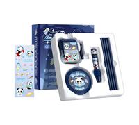 Cute Stationery Set, Cartoon Theme Supplies, Fun Pencil Sharpener and Eraser, Mini Vacuum Cleaner Gift, Aesthetic Writing Set per Classroom, Study, Bambini, Ragazze, Ragazzi, Ragazzi 8,86 x 8,5 x 3,11