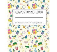 Cute Stationery Themed Composition Notebook | College Ruled: Adorable stationery-themed lined notebook with left margin for school, work, or ... │ Perfect for notes, doodles & happy vibes