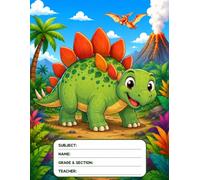 Cute Stegosaurus Handwriting Practice Notebook for Kids: Dashed Midline Paper for Kindergarten, Preschool & Early Elementary Boys and Girls