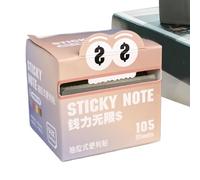 Cute Sticky Notes, Cartoon Self-Stick Pull-Out Pads, Fun Memo Writing Stationery, Decorative Reminder Tabs Set, School Office Supply Gift, Ideal for Women Friends Teens Boys Girls Coworkers Use