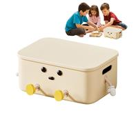 Cute Storage Box With Lid - Cute Multifunctional Lightweight Organizing Container | Snack And Toy Organizer For Kitchen Laundry Food Bathroom Household Pantry Cabinet Clothes