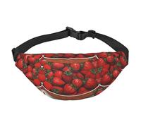 Cute Strawberries - Marsupio a tracolla alla moda, da viaggio, casual, per ragazzi, adatto per sport, corsa, ciclismo, viaggi, pesca