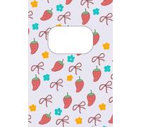 Cute Strawberry Composition Notebook Pastel Pink Fruit & Bow Journal, Ruled, 6x9, 120 Pages