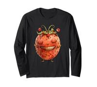 Cute Strawberry Graphic for Spring Time Funny Summer Fruit Maglia a Manica
