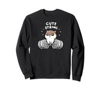 Cute & Strong Hamster Weightlifting Funny Gym Felpa