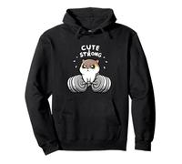 Cute & Strong Hamster Weightlifting Funny Gym Felpa con Cappuccio