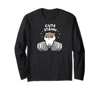 Cute & Strong Hamster Weightlifting Funny Gym Maglia a Manica