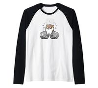 Cute & Strong Hamster Weightlifting Funny Gym Maglia con Maniche Raglan
